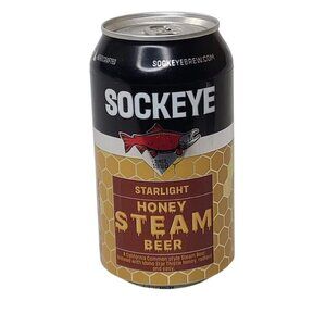 Sockeye Brewing Boise ID Starlight Honey Steam IPA Empty Beer Can Bottom Opened